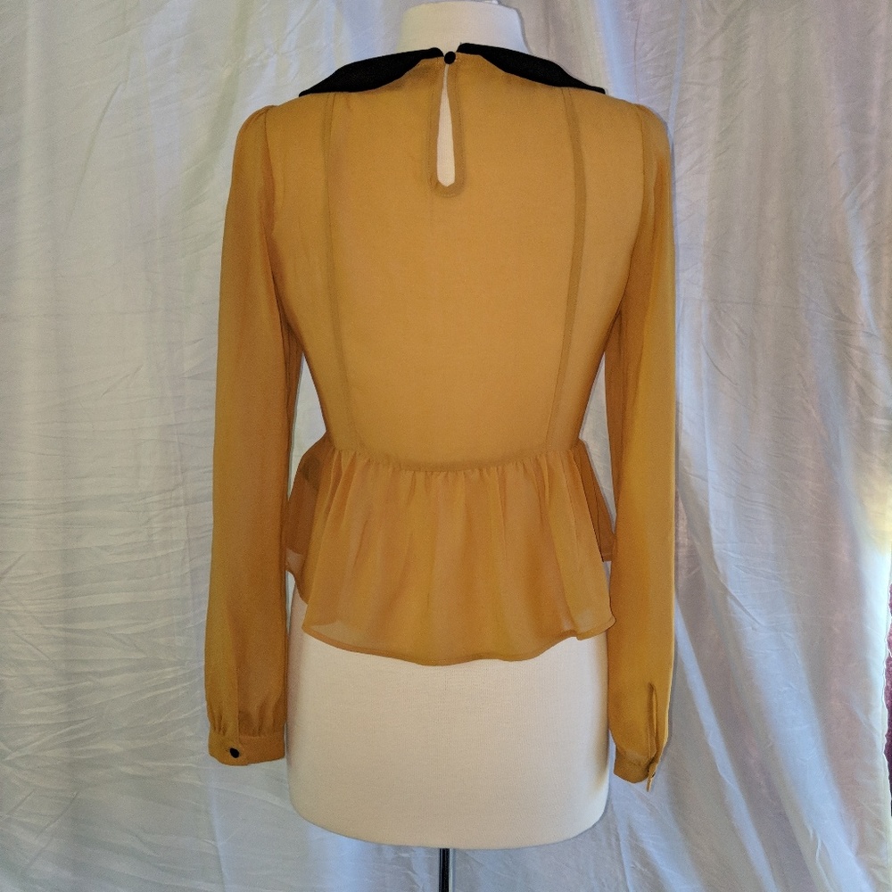 Yellow button down blouse. - Picture 2 of 2